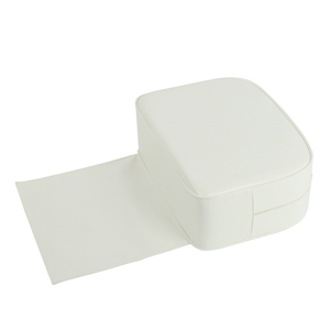 Barber Salon Kid Hair Cut Booster Cojín Asiento PU Funda de cuero blanco