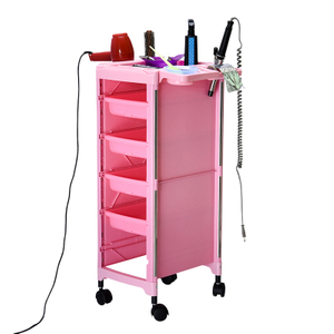 Carrito de salón de belleza rosa profesional T05