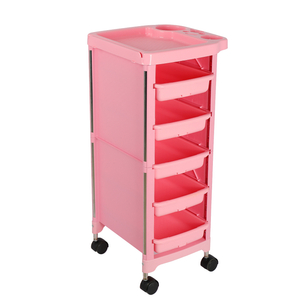 Muebles de salón Carro de peluquería rosa para herramienta de almacenamiento de salón de belleza